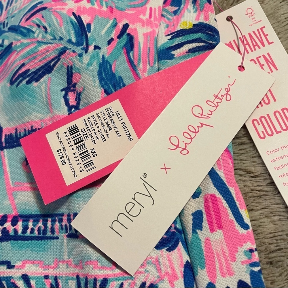 Lilly Pulitzer X Meryl Luxletic Dania Ravello Blue Dress NWT - Picture 4 of 12